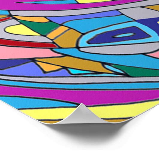 Abstraktes Korallenmeer Poster (Ecke)