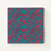 Abstraktes Korallenriff Rosa und Aquamarines Muste Notizblock (Rückseite)