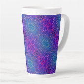 Abstraktes kosmische Damast-Muster Milchtasse (Rechte Ecke)