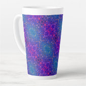 Abstraktes kosmische Damast-Muster Milchtasse (Linke Ecke)