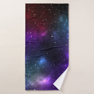 Abstraktes kosmische Raum Konstellationen Design Badhandtuch Set