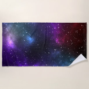Abstraktes kosmische Raum Konstellationen Design Strandtuch