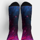 Abstraktes kosmisches Band Socken (Oben)