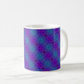 Abstraktes kosmisches Damastmuster Kaffeetasse (VorderseiteRechts)