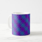 Abstraktes kosmisches Damastmuster Kaffeetasse (Vorderseite Links)