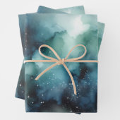 Abstraktes kosmisches Landschaftsbild Geschenkpapier Set (Beispiel)