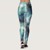 Abstraktes kosmisches Landschaftsbild Leggings (Rückseite)