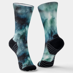 Abstraktes kosmisches Landschaftsbild Socken