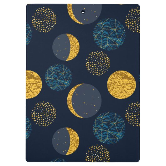 Abstraktes kosmisches Muster Personalisiert Klemmbrett (Rückseite)