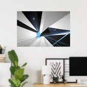 Abstraktes kosmisches Portal Poster (Heimbüro)