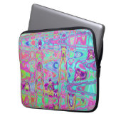 Abstraktes kosmisches Wasser und reflexfarbene Fle Laptopschutzhülle (Vorderseite Links)