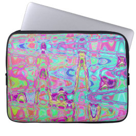 Abstraktes kosmisches Wasser und reflexfarbene Fle Laptopschutzhülle