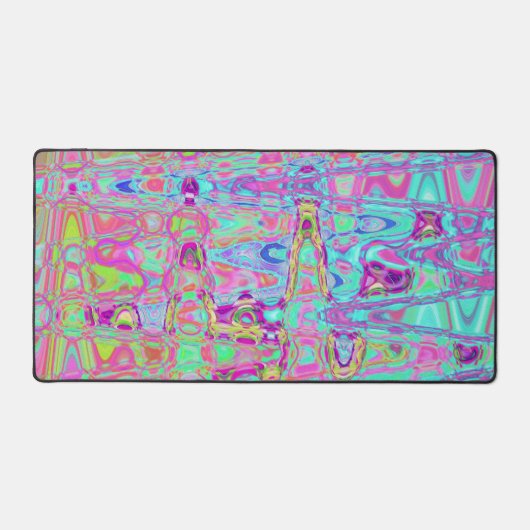 Abstraktes kosmisches Wasser und reflexfarbene Fle Schreibtischunterlage (Vorderseite)