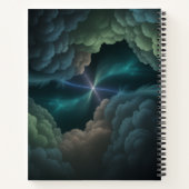 Abstraktes Kosmisches Wolken-Spiralheft Notizblock (Rückseite)