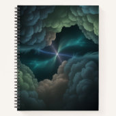 Abstraktes Kosmisches Wolken-Spiralheft Notizblock (Vorderseite)