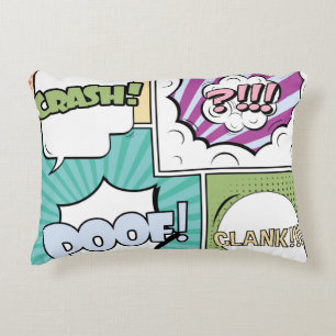 Abstraktes kreatives Konzept Comic Pop Art Blank Dekokissen