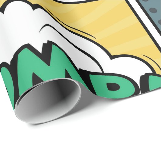 Abstraktes kreatives Konzept Comic Pop Art Blank Geschenkpapier (Rolleneckpunkt)