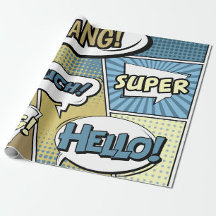 Abstraktes kreatives Konzept Comic Pop Art Blank Geschenkpapier