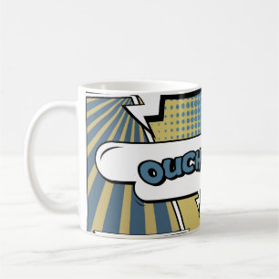 Abstraktes kreatives Konzept Comic Pop Art Blank Kaffeetasse