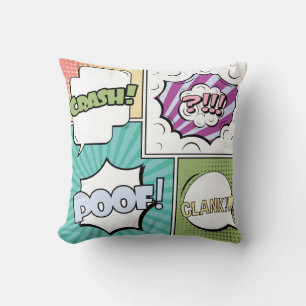Abstraktes kreatives Konzept Comic Pop Art Blank Kissen