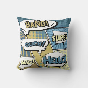 Abstraktes kreatives Konzept Comic Pop Art Blank Kissen