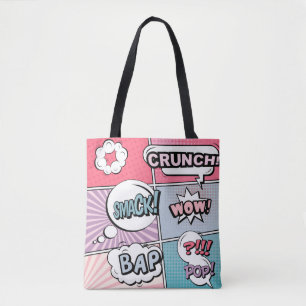Abstraktes kreatives Konzept Comic Pop Art Blank Tasche