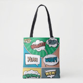 Abstraktes kreatives Konzept Comic Pop Art Blank Tasche (Vorderseite)