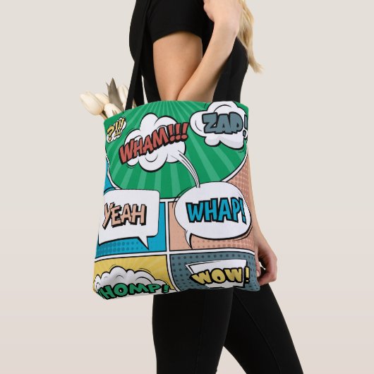 Abstraktes kreatives Konzept Comic Pop Art Blank Tasche (Von Nahem)