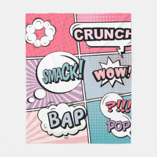 Abstraktes kreatives Konzept Comic Pop-Art-Stil bl Fleecedecke