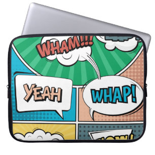 Abstraktes kreatives Konzept Comic Pop-Art-Stil bl Laptopschutzhülle