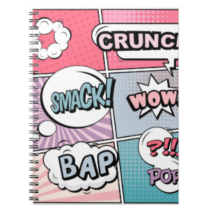 Abstraktes kreatives Konzept Comic Pop-Art-Stil bl Notizblock