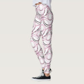 Abstraktes Kreisjapanermuster Leggings (Links)