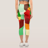 Abstraktes Kreismuster Capri Leggings (Rückseite)