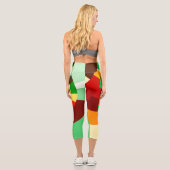 Abstraktes Kreismuster Capri Leggings (Rückseite)