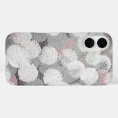 abstraktes Kreismuster in Grau und Weiß Case-Mate iPhone Hülle (Rückseite (Horizontal))