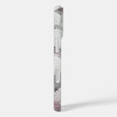 abstraktes Kreismuster in Grau und Weiß Case-Mate iPhone Hülle (Rückseite / Rechts)