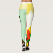 Abstraktes Kreismuster Leggings (Rückseite)