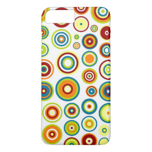 Abstraktes Kreismuster Orange Blue Limon Brown Case-Mate iPhone Hülle