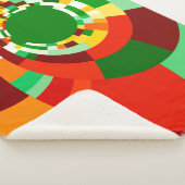 Abstraktes Kreismuster Sherpadecke (3/4)