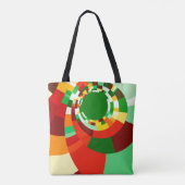 Abstraktes Kreismuster Tasche (Rückseite)