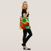 Abstraktes Kreismuster Tasche (Am Model)