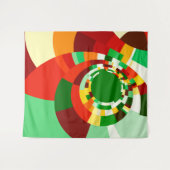 Abstraktes Kreismuster Wandteppich (Vorderseite (Horizontal))