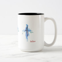 Abstraktes Kreuz auf 15 oz Tasse