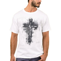 Abstraktes Kreuz mit Bibelverse