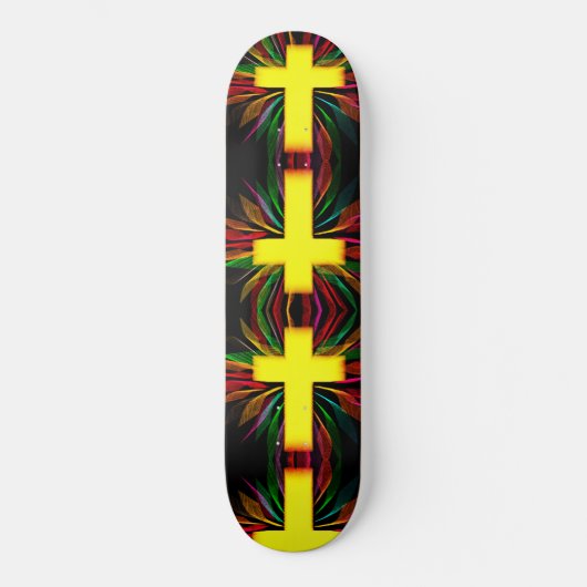 Abstraktes Kreuz Skateboard (Vorderseite)
