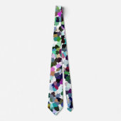 Abstraktes Kristallmuster mit mehreren Farben Krawatte (Vorderseite)