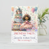 Abstraktes Kronenschloss Einladung (Stehend Vorderseite)