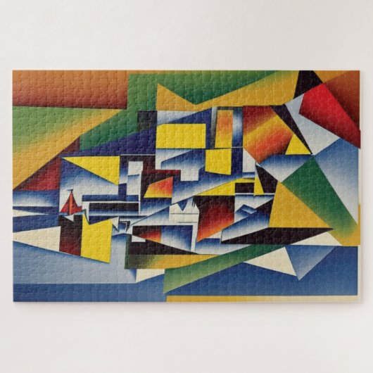 Abstraktes kubistisches Portrait Jigsaw Puzzle (Horizontal)