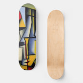 Abstraktes kubistisches Portrait-Skateboard Skateboard (Vorderseite)