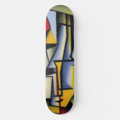 Abstraktes kubistisches Portrait-Skateboard Skateboard (Vorderseite)
